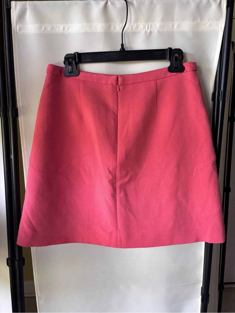 Anthropologie Maeve Coral Pink A-Line Front Pleat Mini Skirt - Picture 2 of 3